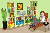 定年前リフォーム VAS Plus で書斎イラスト